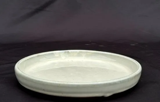 Beige Ceramic Humidity/Drip Bonsai Tray - Round 7.75" x 1" OD / 7.25" x .75" ID