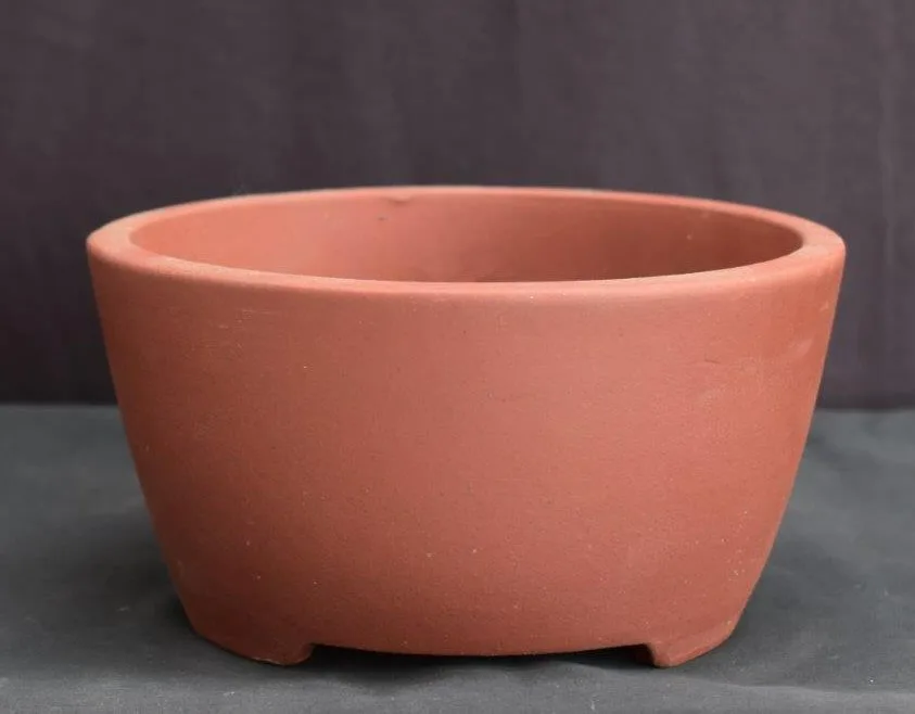 Round Unglazed Bonsai Pot 5.5" x 5.5" x 2.5"