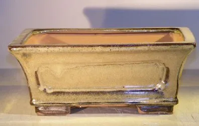 Olive Green Ceramic Bonsai Pot - Rectangle 10" x 8" x 4"