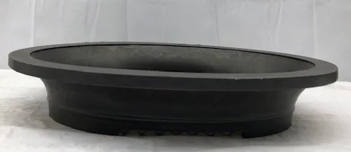 Brown Mica Bonsai Pot - Oval 20 1/8" x 15.0" x 13 3/8"OD 17.75" x 12 5/8" x 2.75" ID