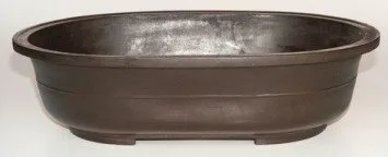 Brown Mica Bonsai Pot - Oval OD:23.5" x 16.5" x 6" ID:21.25" x 14.5" x 5.5"