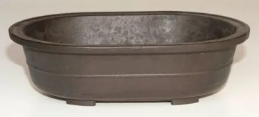 Brown Mica Bonsai Pot - Oval 11.25" x 8.0" x 3 1/8" OD 9.75 x 6.75" x 2.5" ID
