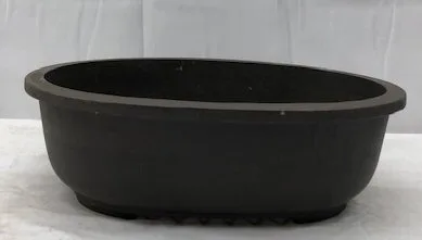 Brown Mica Bonsai Pot - Oval 15.25" x 11.5" x 4.5"OD 13.75" x 10.0" x 3 7/8" ID