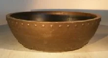 Brown Mica Bonsai Pot - Round 9.25" x 2.75" OD 8 3/8" x 2 3/8" ID