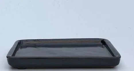 Black Ceramic Humidity / Drip Tray - Rectangle 7.25" x 5.5" x .5"OD 6.5" x 5.0" x .25" ID
