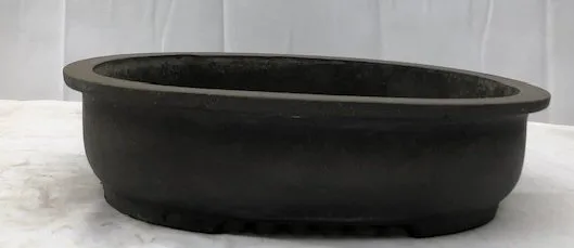 Brown Mica Bonsai Pot - Oval 16 1/8" x 13.0" x 3 7/8"OD 14.25" x 11 1/8" x 3.0" ID