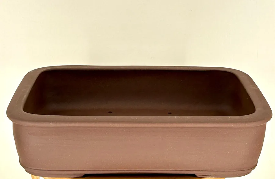 Brick Red Unglazed Ceramic Bonsai Pot - Rectangle 18.0" x 3.25" x 4.0"