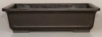 Brown Mica Bonsai Pot - Rectangle 19.25" x 14.5" x 5.0"OD 16.75" x 12.0" x 4.25" ID